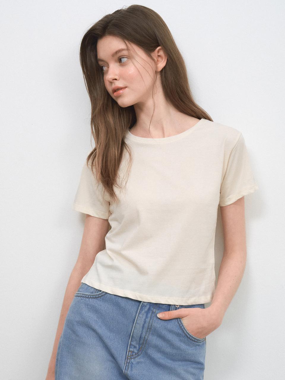 WEDNESDAYOASIS FOR WOMEN Blossom Short Sleeve Tee [CREAM] (W25-TP16)