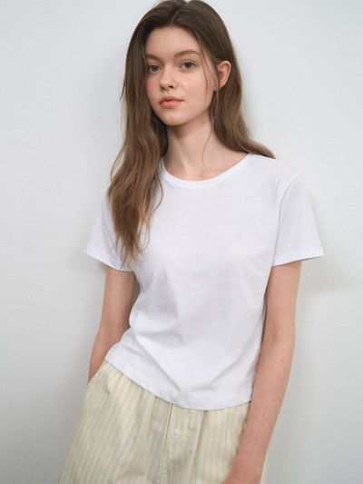 WEDNESDAYOASIS FOR WOMEN Blossom Short Sleeve Tee [IVORY] (W25-TP16)