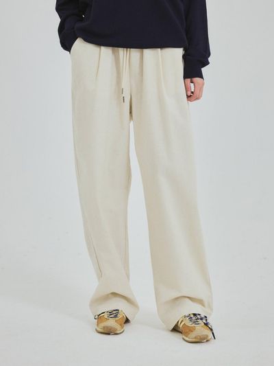 WEDNESDAYOASIS FOR WOMEN Easy Linen Semi Wide Banding Pants (7 Color)
