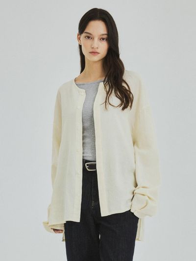 WEDNESDAYOASIS FOR WOMEN Linen Like Ruffle Cotton Cardigan (2 Color)