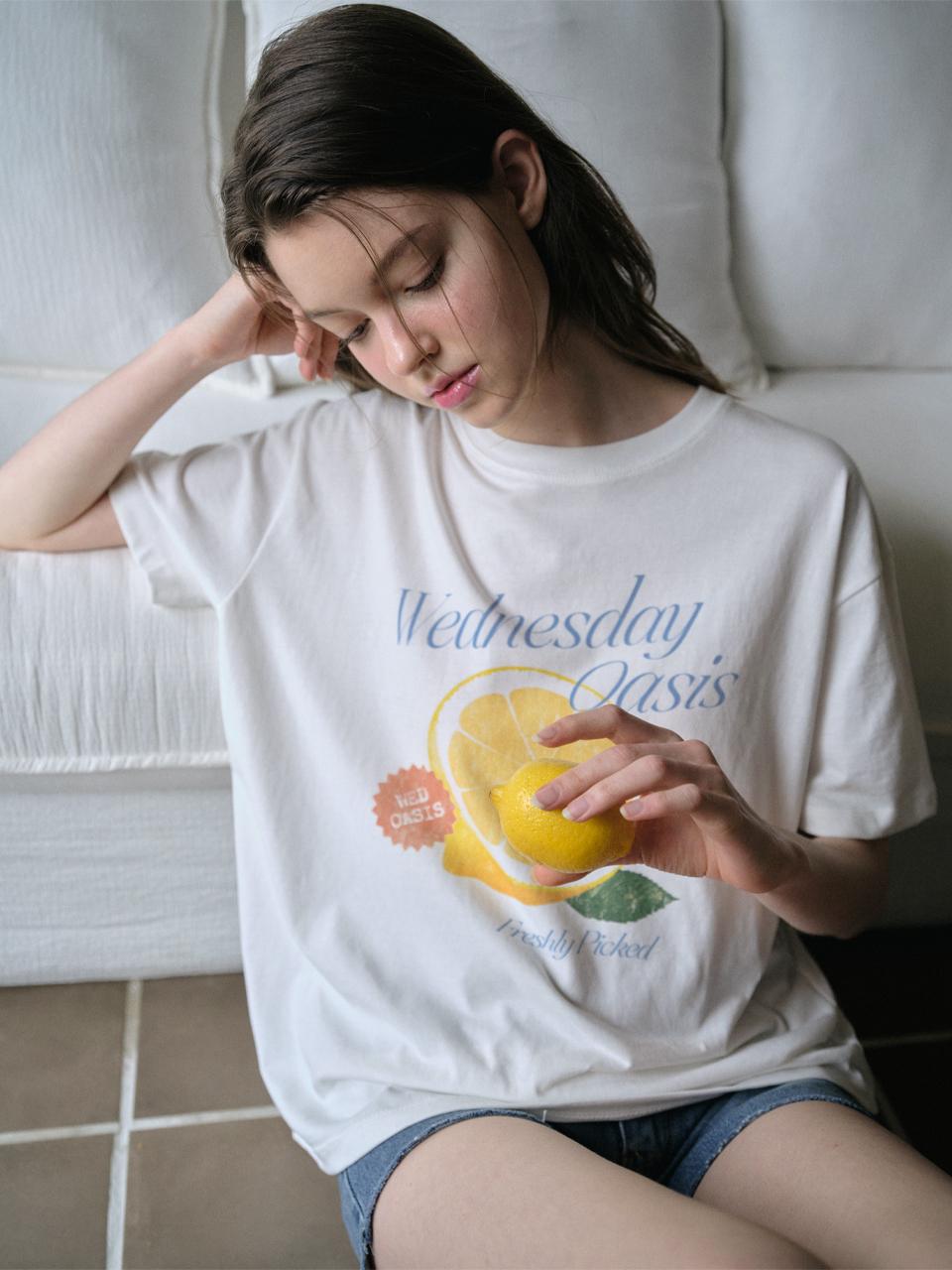 WEDNESDAYOASIS FOR WOMEN Short Sleeve Tee [IVORY] (W25-TP28)