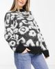 Wednesday's Girl Maternity Wednesday's Girl Maternity high neck relaxed sweater in leopard print-Multi - 1