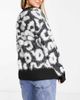 Wednesday's Girl Maternity Wednesday's Girl Maternity high neck relaxed sweater in leopard print-Multi - 2