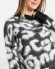 Wednesday's Girl Maternity Wednesday's Girl Maternity high neck relaxed sweater in leopard print-Multi - 4