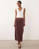 Wednesday's Girl Wednesday's Girl bias cut micro floral skirt in pink - 1