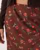 Wednesday's Girl Wednesday's Girl bias cut midaxi skirt in brown floral print - 3
