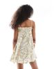 Wednesday's Girl Wednesday's Girl bold floral print cami mini dress in light yellow - 4