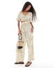Wednesday's Girl Wednesday's Girl bold floral wide leg pants-Yellow - 1