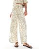 Wednesday's Girl Wednesday's Girl bold floral wide leg pants-Yellow - 4