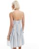 Wednesday's Girl Wednesday's Girl bold stripes mini dress in blue - 4