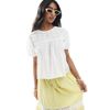 Wednesday's Girl Wednesday's Girl broderie smocked blouse in white - 1