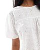Wednesday's Girl Wednesday's Girl broderie smocked blouse in white - 4