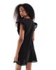 Wednesday's Girl Wednesday's Girl crochet trim frill dress in black - 2
