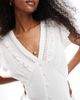 Wednesday's Girl Wednesday's Girl crochet trim frill dress in white - 2