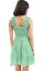 Wednesday's Girl Wednesday's Girl ditsy floral shirred bust mini dress in green - 2