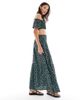 Wednesday's Girl Wednesday's Girl ditsy floral tiered maxi skirt in black - part of a set - 1