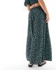 Wednesday's Girl Wednesday's Girl ditsy floral tiered maxi skirt in black - part of a set - 3