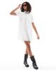 Wednesday's Girl Wednesday's Girl eyelet edge mini smock dress in white - 1
