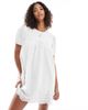 Wednesday's Girl Wednesday's Girl eyelet edge mini smock dress in white - 2