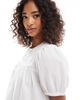 Wednesday's Girl Wednesday's Girl eyelet edge mini smock dress in white - 3