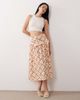 Wednesday's Girl Wednesday's Girl floaty skirt in rose print-White - 1