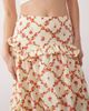 Wednesday's Girl Wednesday's Girl floaty skirt in rose print-White - 4