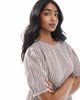 Wednesday's Girl Wednesday's Girl gingham smocked mini dress in brown-Yellow - 4