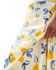 Wednesday's Girl Wednesday's Girl lemon print bias cut midaxi skirt in yellow - 2