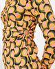 Wednesday's Girl Wednesday's Girl long sleeve bodycon dress in retro print with ring detail-Multi - 3