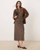 Wednesday's Girl Wednesday's Girl midaxi skirt in brown polka dots-Multi - 1