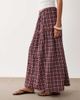 Wednesday's Girl Wednesday's Girl midaxi skirt in burgundy gingham-Red - 3