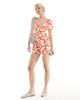 Wednesday's Girl Wednesday's Girl milkmaid romper in red - 2