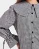 Wednesday's Girl Wednesday's Girl oversized collared mini dress in gray plaid - 3