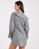Wednesday's Girl Wednesday's Girl oversized collared mini dress in gray plaid - 4