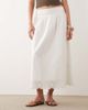 Wednesday's Girl Wednesday's Girl poplin ruffle edged midaxi skirt in crisp white - 2