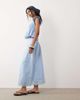 Wednesday's Girl Wednesdays Girl poplin ruffle edged midaxi skirt in pale blue - part of a set - 2