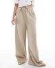 Wednesday's Girl Wednesday's Girl relaxed woven pants in beige-Neutral - 1