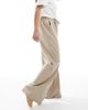 Wednesday's Girl Wednesday's Girl relaxed woven pants in beige-Neutral - 3