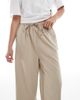 Wednesday's Girl Wednesday's Girl relaxed woven pants in beige-Neutral - 4