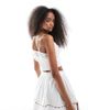 Wednesday's Girl Wednesday's Girl ribbon detail cami top in white and red - 4