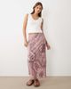 Wednesday's Girl Wednesdays Girl satin bias cut midaxi skirt in pink paisley print - 1