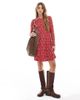 Wednesday's Girl Wednesday's Girl smudge polka dot mini dress in deep red - 2