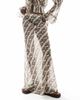 Wednesday's Girl Wednesday's Girl snake print sheer beach skirt in brown - part of a set - 2