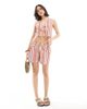 Wednesday's Girl Wednesday's Girl striped boxer style shorts in multi - part of a set - 1