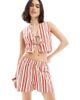 Wednesday's Girl Wednesday's Girl striped boxer style shorts in multi - part of a set - 4