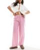 Wednesday's Girl Wednesday's Girl striped wide leg pants in pink - 1