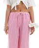 Wednesday's Girl Wednesday's Girl striped wide leg pants in pink - 4