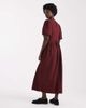 Wednesday's Girl Wednesday's Girl textured plaid puff sleeve midaxi dress in red - 4