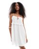 Wednesday's Girl Wednesday's Girl tie-detail mini cami dress in white - 1