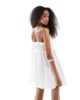 Wednesday's Girl Wednesday's Girl tie-detail mini cami dress in white - 4